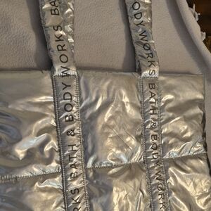 Bath & Body Works Metallic Silver Tote